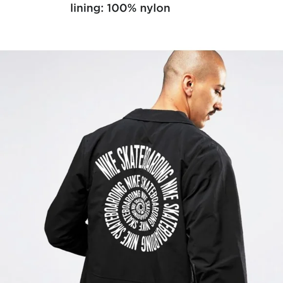 Nike SB Jacket Coat Coach Large 800178-010 Zip pocket Sleeve Great Condition - Picture 3 of 10